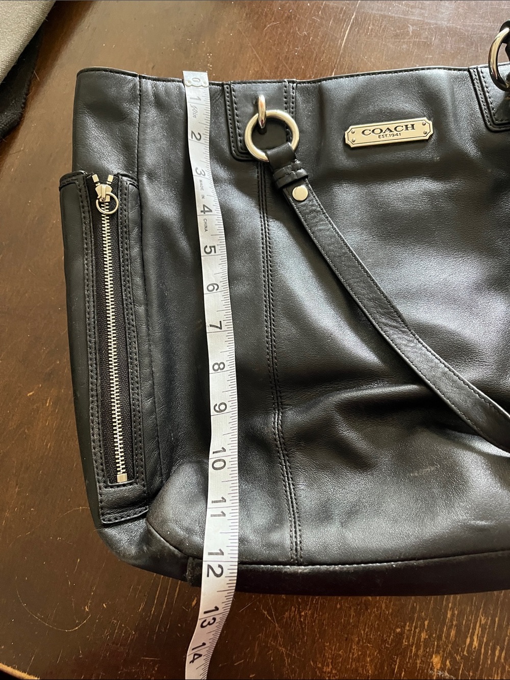 Coach Black Leather Bag - Picture 10 of 12